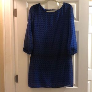 Royal blue and black dress